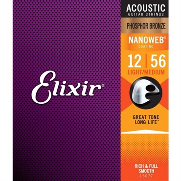 ELIXIR Acoustic Phosphor Bronze with NANOWEB Coating #16077 (Light Medium/12-56) 画像1