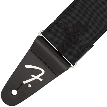 Fender USA 【夏先取り大特価セール】WEIGHLESS RUNNING LOGO STRAP (BLACK/BLACK)(#0990642076) 画像1