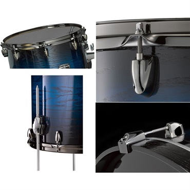 YAMAHA LIVE CUSTOM HYBRID OAK 4pc Drum Set [LHB2216UCS + LHP6F3UCS (BD22，FT16，TT12＆10)/UZU チャコールサンバースト] 画像4