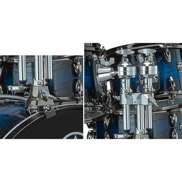 YAMAHA LIVE CUSTOM HYBRID OAK 4pc Drum Set [LHB2216UCS + LHP6F3UCS (BD22，FT16，TT12＆10)/UZU チャコールサンバースト] 画像5