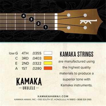 Kamaka S-1G Standard&Concert Black Nylon Normal Low-G 画像1