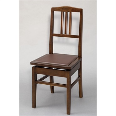 甲南 NO.5 ウォルナット塗 (ピアノ椅子 背付きタイプ)【日本製】【お取寄せ商品】【代引不可】【沖縄・離島送料別途見積】 画像1