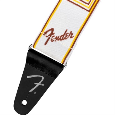 Fender USA 【夏のボーナスセール】 WEIGHLESS MONOGRAM STRAP (White/Brown/Yellow) (#0990686005) 画像1