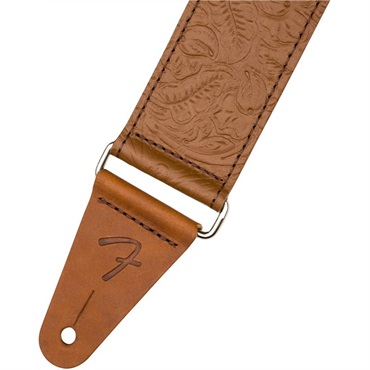 Fender USA 【夏先取り大特価セール】TOOLED LEATHER GUITAR STRAP. 2 (Brown) (#0996970000) 画像1