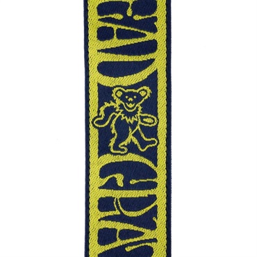 D’Addario Grateful Dead Woven Strap Dancing Bears (Yellow/Navy)[50GD02] 画像1