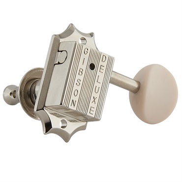 Gibson PMMH-060 Deluxe White Button Tuner Set， Vintage Nickel 画像2