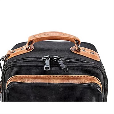 GARD BAGS ガードバッグス / エリート シリーズ 4-ECSK トランペット用 ダブル コンパクト ケース / ブラック コーデュラ ナイロン・ブラウン レザー トリム 画像3