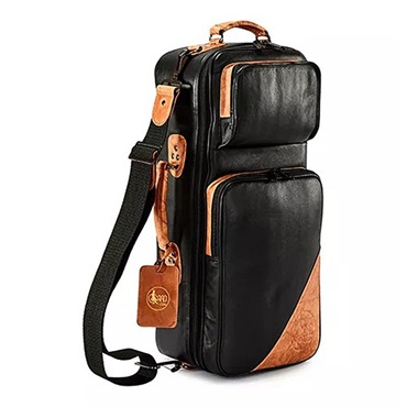 GARD BAGS ガードバッグス / エリート シリーズ 4-ECLK トランペット用 ダブル ケース / ブラック レザー・ブラウン レザー トリムトリム 画像1