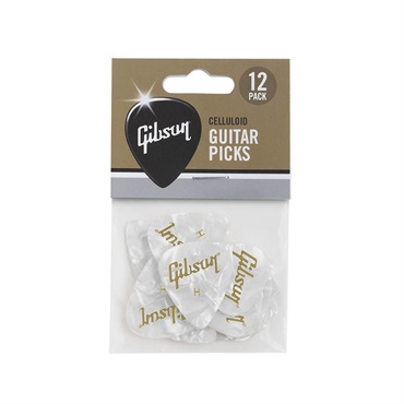 Gibson Pearloid White Picks (Heavy) ×12枚セット [APRW12-74H] 画像1