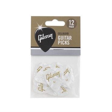 Gibson Pearloid White Picks (Medium) ×12枚セット [APRW12-74M] 画像1