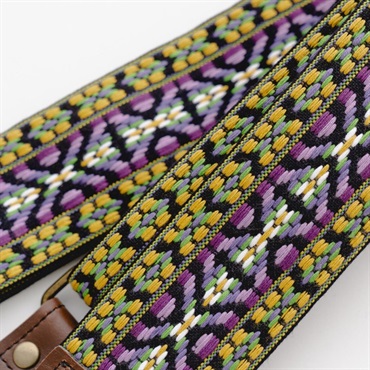 Couch Guitar Strap Lavender and Gold Dylan Vintage Bohemian 画像1