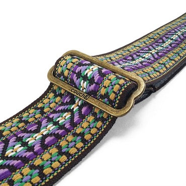 Couch Guitar Strap Lavender and Gold Dylan Vintage Bohemian 画像2
