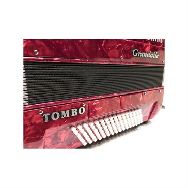 TOMBO (アコーディオン専門店・出荷前検品発送)TOMBO トンボ アコーディオン 入門向け ピアノ式 37鍵盤 中型 96ベース GT-96 PRP【パッションレッドパール・グランデール37鍵96ベース仕様】 画像4