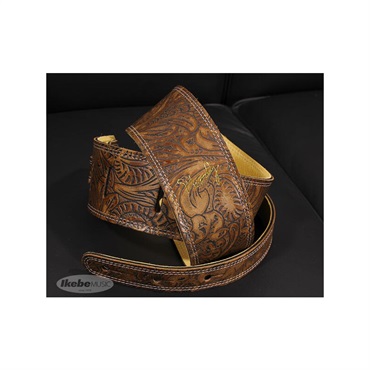 Moody Handmade Leather Straps Leather & Leather Series 2.5inch Standard Tail 【 Western Brown / Cream 】 画像3