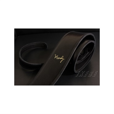 Moody Handmade Leather Straps Leather & Leather Series 2.5inch Standard Tail 【 Black / Black 】 画像2