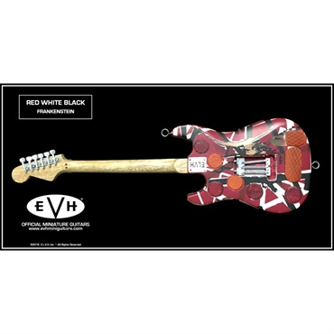 OFFICIAL EDWARD VAN HALEN MINI GUITARS EVH MINI GUITARS(Red-White-Black)Frankenstein [オフィシャル・ミニチュアEVHレプリカ・ギター] 画像8