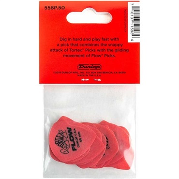 Dunlop (Jim Dunlop) 558 Tortex FLOW Standard 12Pack 558P050(0.50mm/レッド) 画像1