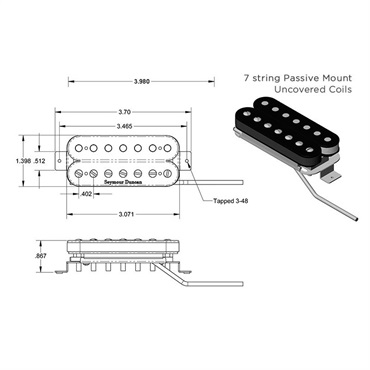 Seymour Duncan Pegasus [7 string Passive Mount]【安心の正規輸入品】 画像1