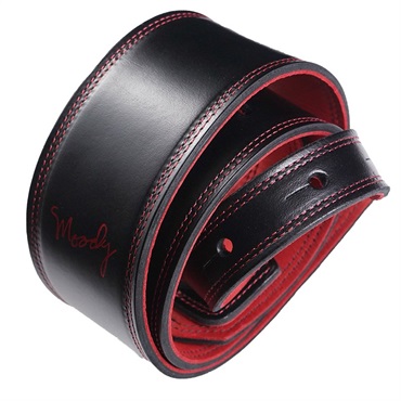 Moody Leather-Leather 2.5inch Standard Tail [Black-Red] 画像1