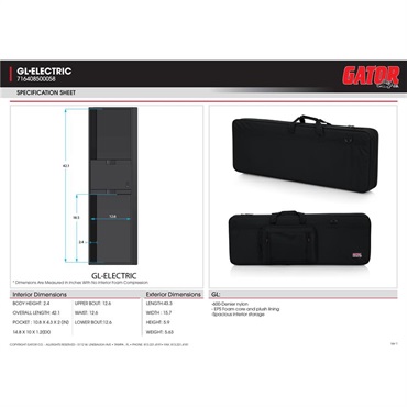 GATOR Lightweight Case [GL-ELECTRIC/エレキギター用] 画像5