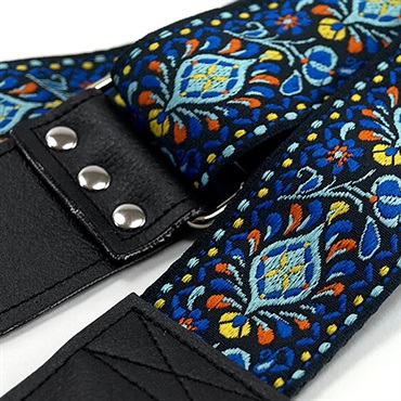 Couch Guitar Strap Electric Blue Hendrix Hippie Weave 画像1