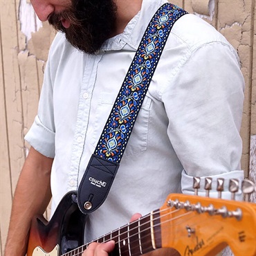 Couch Guitar Strap Electric Blue Hendrix Hippie Weave 画像4