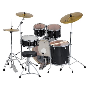Pearl EXX725S/CN #31 [EXPORT スタンダードサイズドラムセット / Jet Black]【シンバル＆ハードウェア＆スティック付属】 画像1