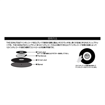 stokyo Dr. Suzuki / The Donuts (Grey / Black) Pair 7インチ コントロールマット 2枚入 画像2
