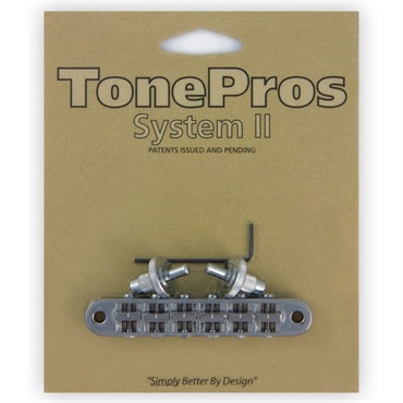 TonePros T3BP-C TonePros Standard Tuneomatic (small posts， notched saddles) (Chrome) 画像1