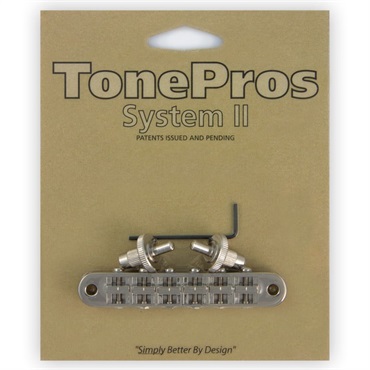 TonePros T3BP-N TonePros Standard Tuneomatic (small posts， notched saddles) (Nickel) 画像1