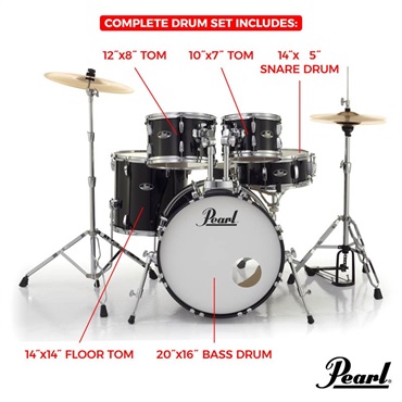 Pearl ROADSHOW Compact Drum Kit ～Overseas Edition - Bronze Metallic [RS505C/C #707] 画像8