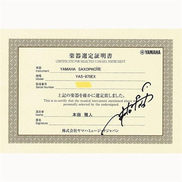 YAMAHA 【本田雅人氏選定品】アルトサックス ヤマハ YAS-875EX 【調整&セットアップ後出荷】【5年間キーバランス調整無料】【演奏＆お手入れに必要なもの全て付いてます】 画像2
