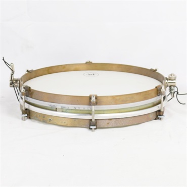 A&F Drum Co Pancake 12 x 1.5 Raw Brass Snare Drum [Single Tension，No Lugs， with Brass Single Hoops] 画像1