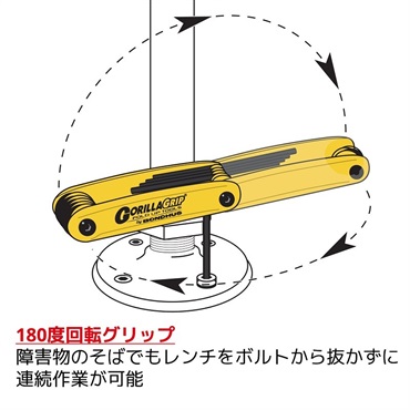 BONDHUS GorillaGrip Fold Ups [ミリサイズ/7本組 HF7MS] 画像2