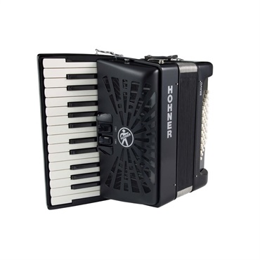 Hohner (アコーディオン専門店・出荷前検品発送)Bravo II 48 BLK (カラー：ブラック) HOHNER ホーナー アコーディオン 入門向け ピアノ式 26鍵盤 小型 画像1