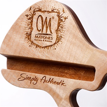 MAYONES Wooden Phone Holder Figured Maple Limited #8 (Flame Maple / Mahogany) 画像1