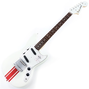 Fender Made in Japan 2023 Collection Traditional 60s Mustang (Olympic White with Red Competition Stripe/Rosewood) 画像1