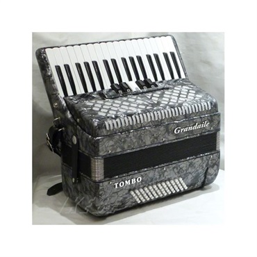 TOMBO (アコーディオン専門店・出荷前検品発送)(おしゃれアコーディオン教本付)TOMBO トンボ アコーディオン 入門向け ピアノ式 34鍵盤 中型 60ベース GT-60B CGP+レインカバーセット【雨の日アコーディオンレインカバーセット】 画像1