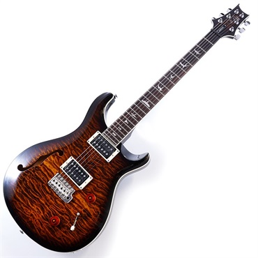 P.R.S. SE Custom 22 Semi-Hollow Quilt (Black Gold Sunburst)【限定生産モデル】 画像1