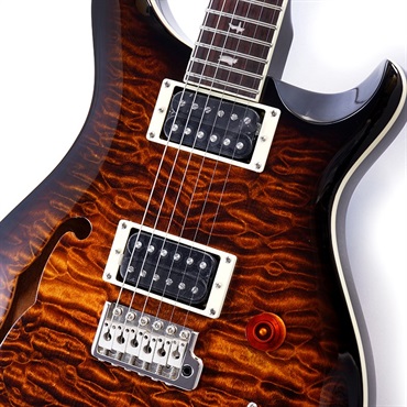 P.R.S. SE Custom 22 Semi-Hollow Quilt (Black Gold Sunburst)【限定生産モデル】 画像3