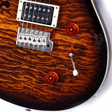 P.R.S. SE Custom 22 Semi-Hollow Quilt (Black Gold Sunburst)【限定生産モデル】 画像4