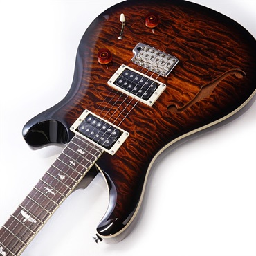 P.R.S. SE Custom 22 Semi-Hollow Quilt (Black Gold Sunburst)【限定生産モデル】 画像5