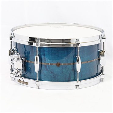 TAMA STAR Maple Snare Drum 14×6.5 [TMS1465SR-OLC] - Ocean Blue Curly Maple 画像1