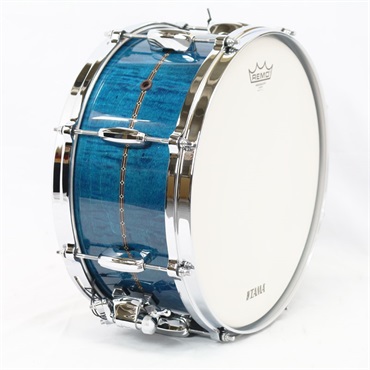 TAMA STAR Maple Snare Drum 14×6.5 [TMS1465SR-OLC] - Ocean Blue Curly Maple 画像2