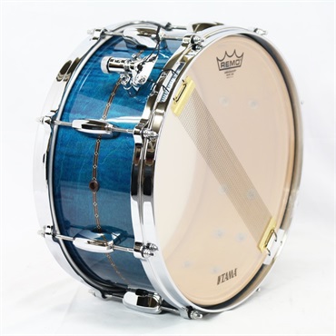 TAMA STAR Maple Snare Drum 14×6.5 [TMS1465SR-OLC] - Ocean Blue Curly Maple 画像3
