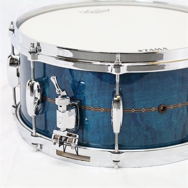 TAMA STAR Maple Snare Drum 14×6.5 [TMS1465SR-OLC] - Ocean Blue Curly Maple 画像4