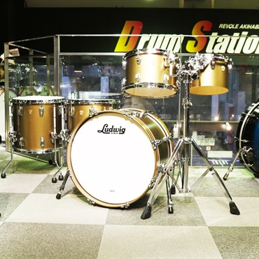 Ludwig Classic Maple MOD 4pc Drum Set [20BD，15FT，14FT，12TT，10TT(Single Head)] -VINTAGE BRONZE MIST 画像1