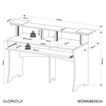 Glorious Workbench BK【メーカー直送・代引き不可】(※沖縄・離島は送料別途お見積もり) 画像4