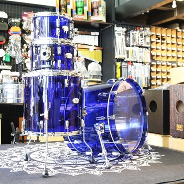 Pearl CRB524P/C #742 [CRYSTAL BEAT 4 pc Drum Shell Pack / Frost Acrylic] - Blue Sapphire 【Crystal Beat発売50周年/国内限定5セット】 画像1