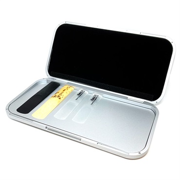 GALAX アルトサックス用リードケース ギャラックス アルミ製薄型コンパクト シルバー 8枚用 [GC-AS] 画像2